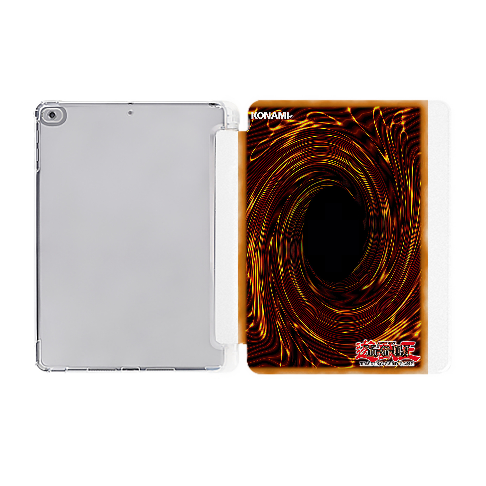 （画像用） 遊☆戯☆王 Yu-Gi-Oh! IPad ケース ペン収納付き 三つ折りスタンド PUレザー×シリコン 対応機種9.5/10.5/10.9インチ